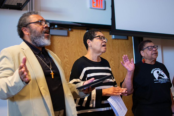 Members of St. Paul Baptist Church of Gallup sing 