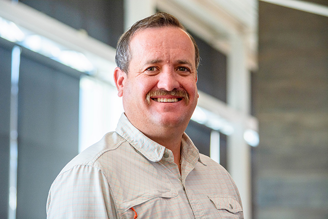 J.M. DeYoung, the new director of the Small Business Development Center at The University of New Mexico-Gallup, poses for a portrait on Aug. 20, 2025.