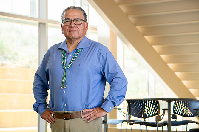 Associate Professor Joe Kee, who has been appointed as the interim dean of instruction effective July 1, poses for a portrait at The University of New Mexico-Gallup on Thursday, June 18. 