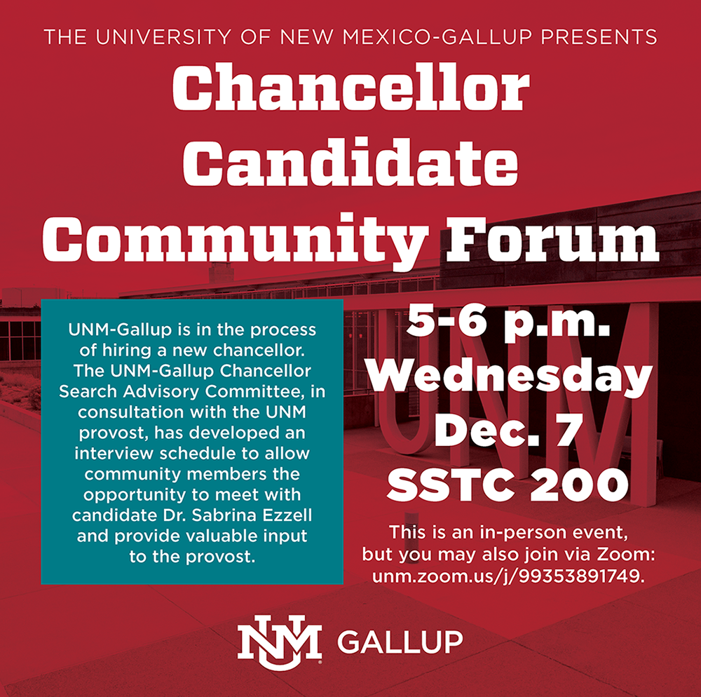 UNM-Gallup to host chancellor candidate forums as part of hiring process